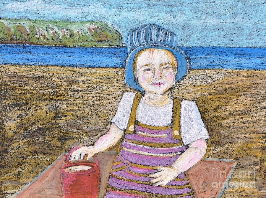 A Day at The Beach Pastel by Reb Frost