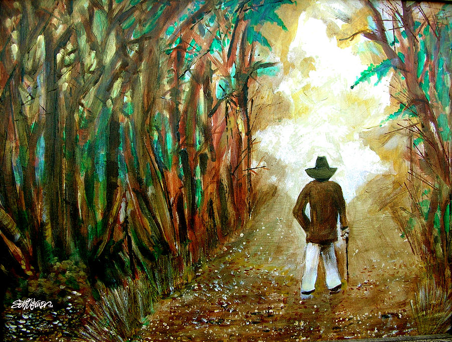 A Fall Walk in the Woods Painting by Seth Weaver