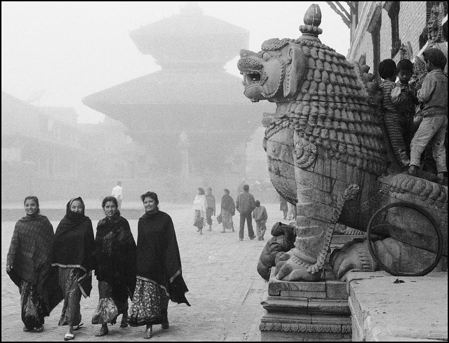 Nepal Photograph - A foggy Bhaktapur morning by Urs Schweitzer