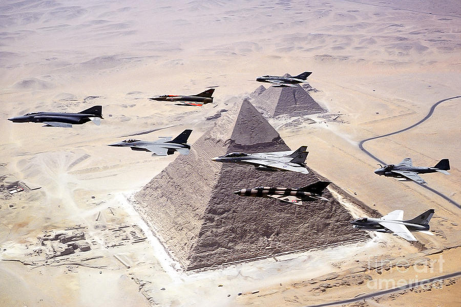 A Formation Of Egyptian And U.s. Navy Photograph by Stocktrek Images
