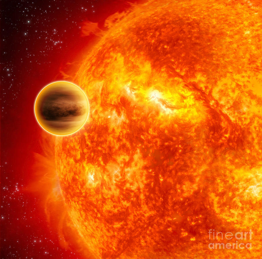 A Gas-giant Exoplanet Transiting Digital Art by Stocktrek Images
