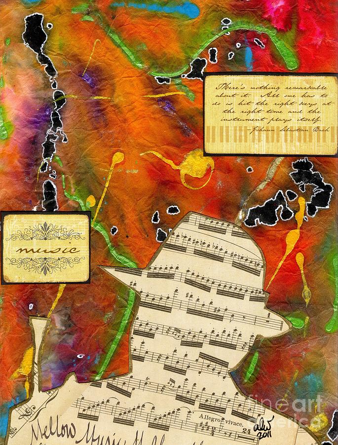 Music Mixed Media - A Gifted Mans Obsession by Angela L Walker