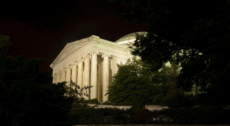 A Glimpse of The Jefferson Memorial Photograph by Paul Mangold