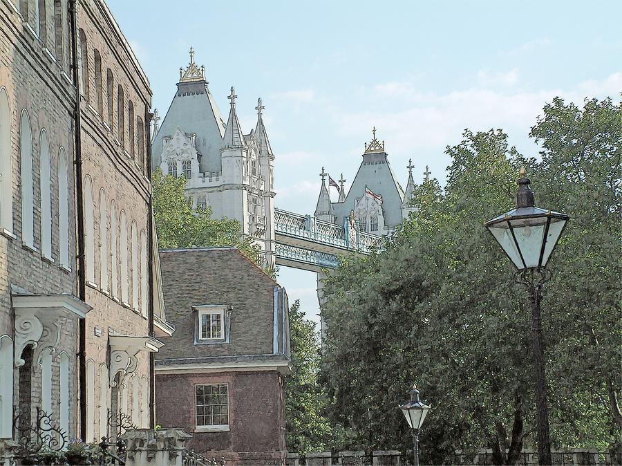 A glimpse of the London Bridge Photograph by Joseph Hendrix