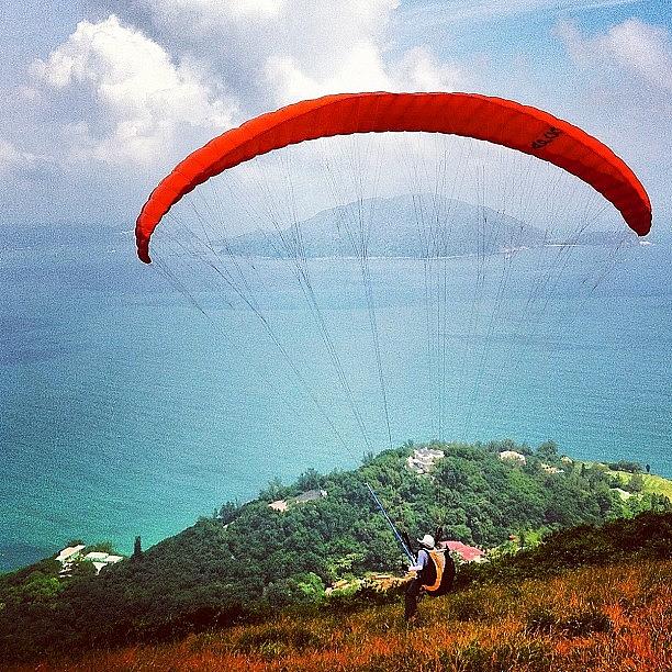 Hk Photograph - A Good Spot To Chill #paragliding In #hk by Priyanka Boghani