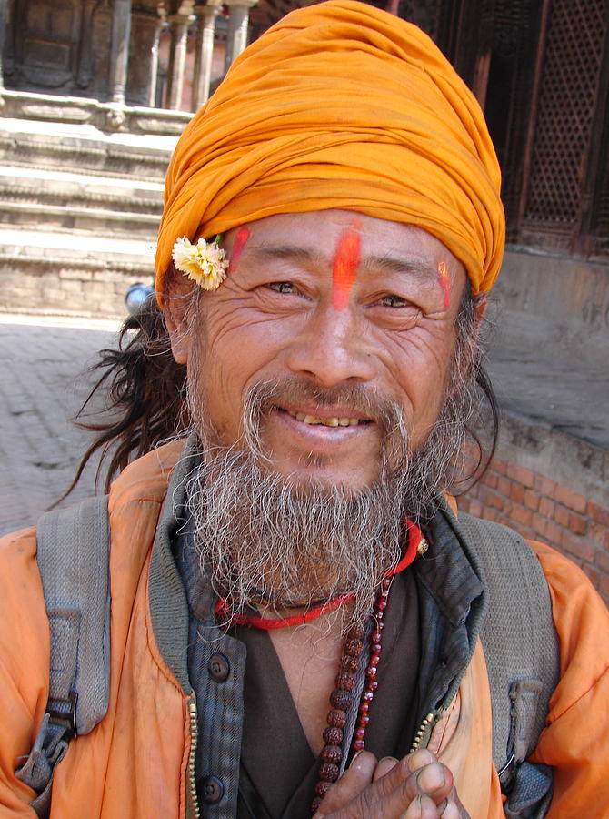A Happy Saint In Nepal Photograph by Anand Swaroop Manchiraju