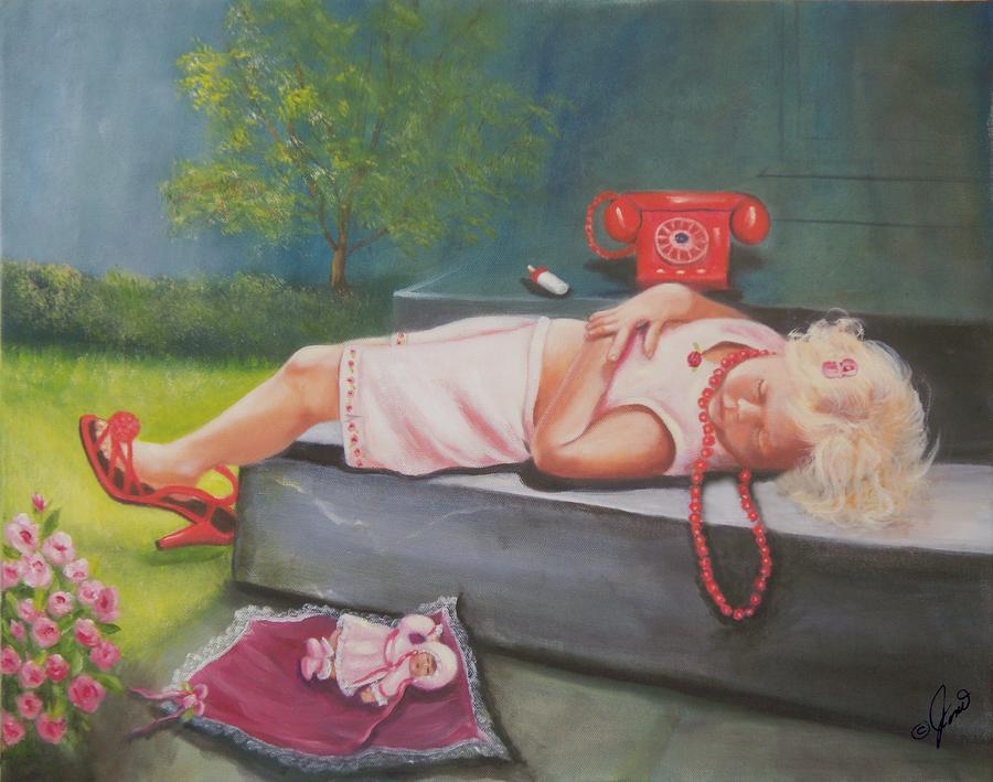 A Hard Day of Play Painting by Joni McPherson