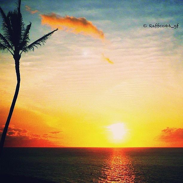 Paradise Photograph - A Hawaiian Sunset, #maui #sunset by Raffaele Salera