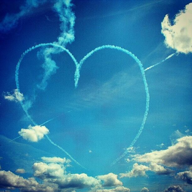Airplane Photograph - A #heart In #sky ... Royal #airforce by Linandara Linandara