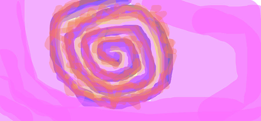 A Heavenly Whirly-Whirly or Ophan Dreams of Being on Earth as a Cinnamon Roll  Painting by Naomi Jacobs