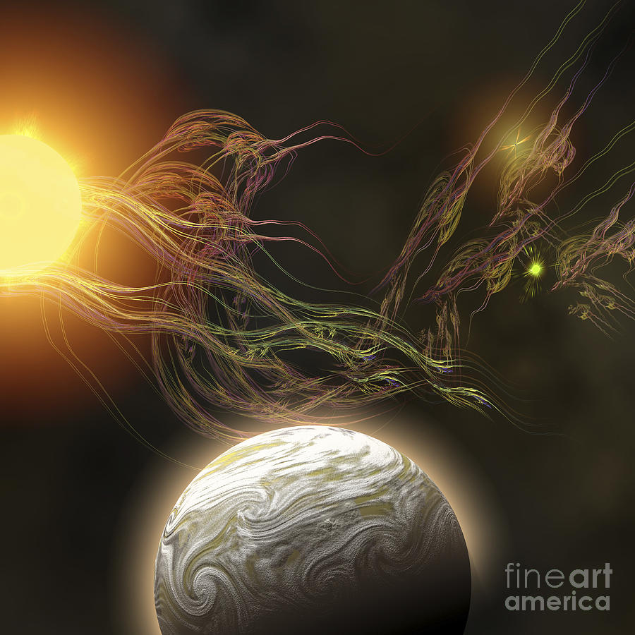 A Huge Sun Radiates Solar Flares Digital Art By Corey Ford - Fine Art ...