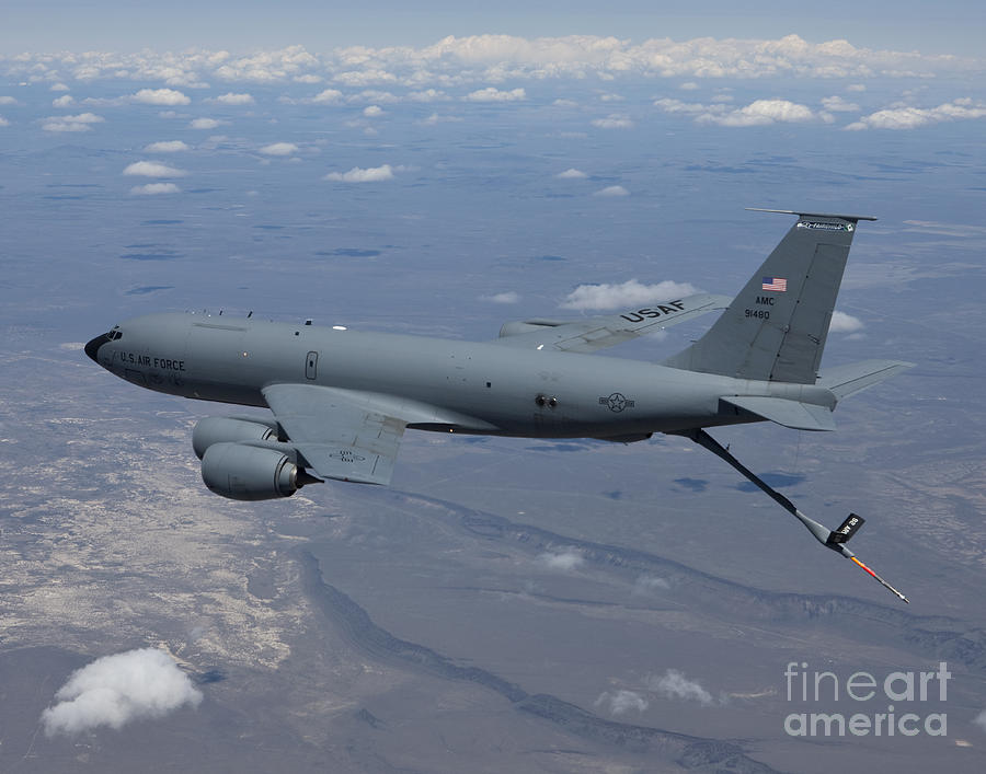 A Kc-135r Stratotanker Over Central Photograph by HIGH-G Productions