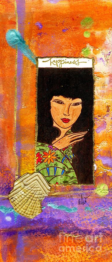 A Lady Called HAPPINESS Mixed Media by Angela L Walker