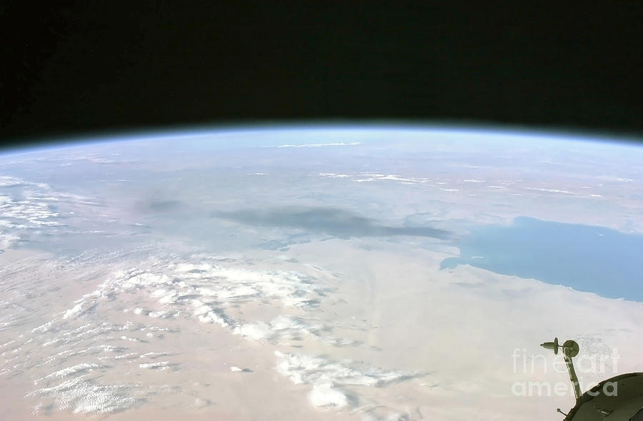 Space Photograph - A Large Black Smoke Plume From An Oil by Stocktrek Images