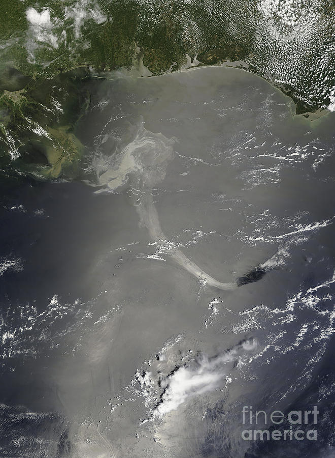 A Large Patch Of Oil In The Gulf Photograph