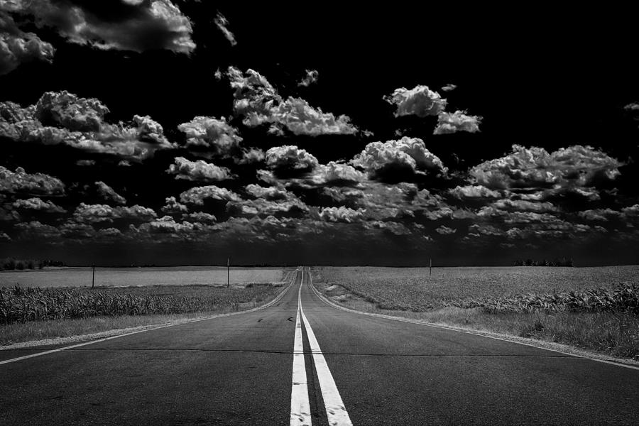 A Long Dark Road Photograph by Bill and Linda Tiepelman