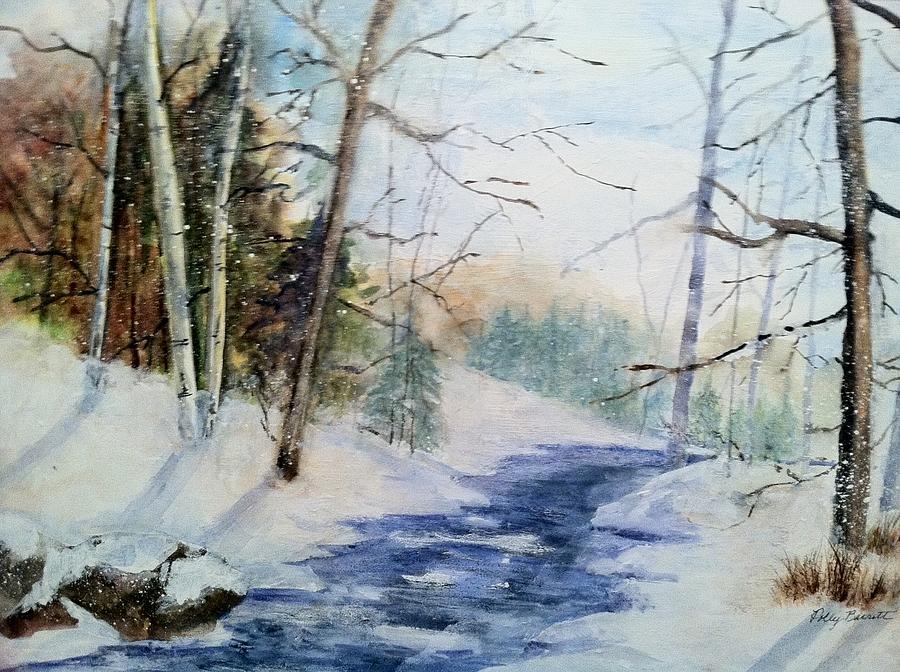A Lovely Winter's Day Painting by Polly Barrett - Fine Art America
