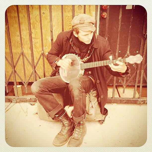 Sanfrancisco Photograph - A Man Playing The Banjo On The Streets by Travis Wright