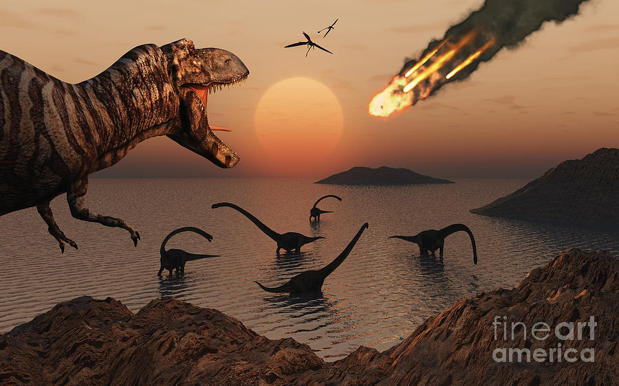 A Mighty T. Rex Roars From Overhead Digital Art by Mark Stevenson