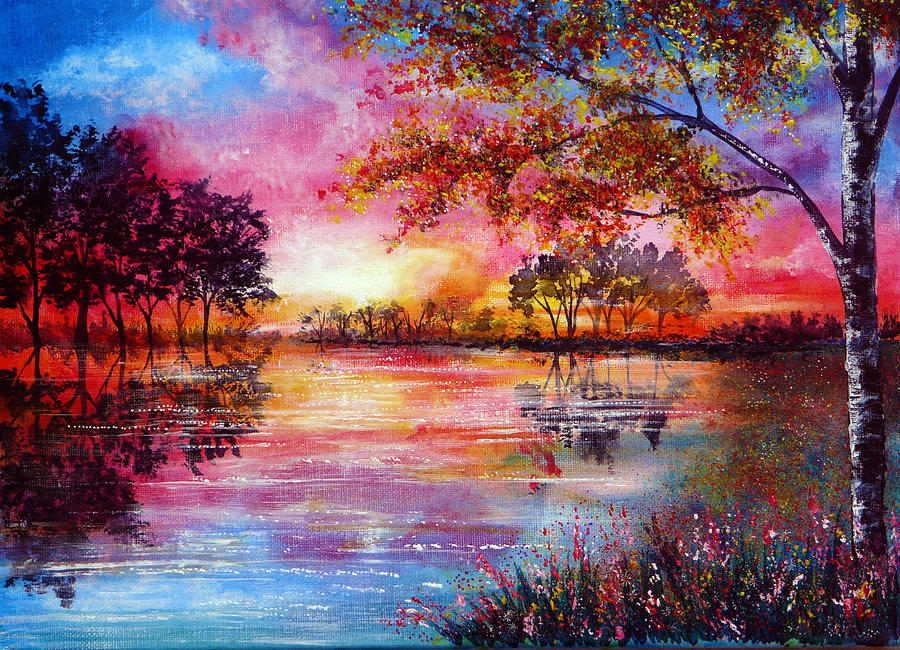 Nature Painting - A Moment in Time by Ann Marie Bone