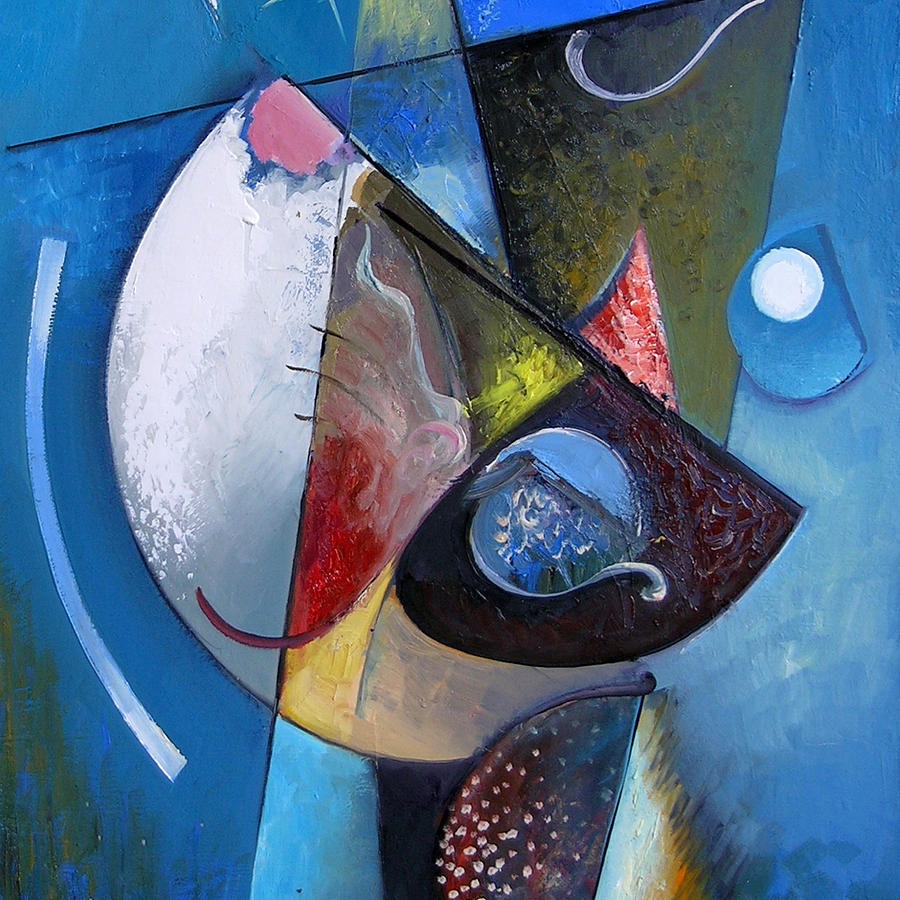 Abstract Painting - A Moon Story 2 by Ognian Kuzmanov