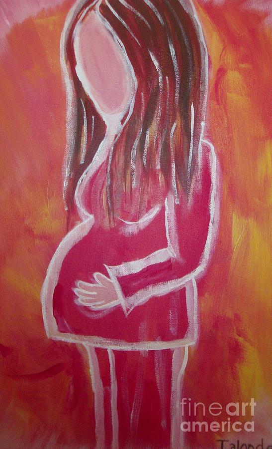 Pregnant Painting - A mothers Love by Tanya J Lalonde