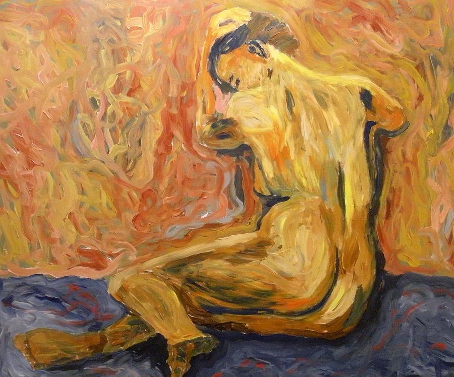 A naked woman. 