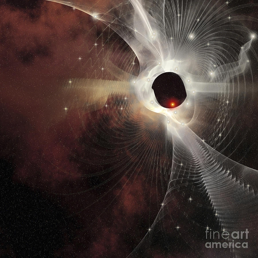 A Nebula Forms Gossamer Cobweb Like Digital Art by Corey Ford Fine