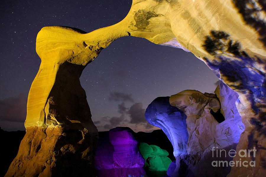 Nature Photograph - A Night at Metate Arch by Keith Kapple