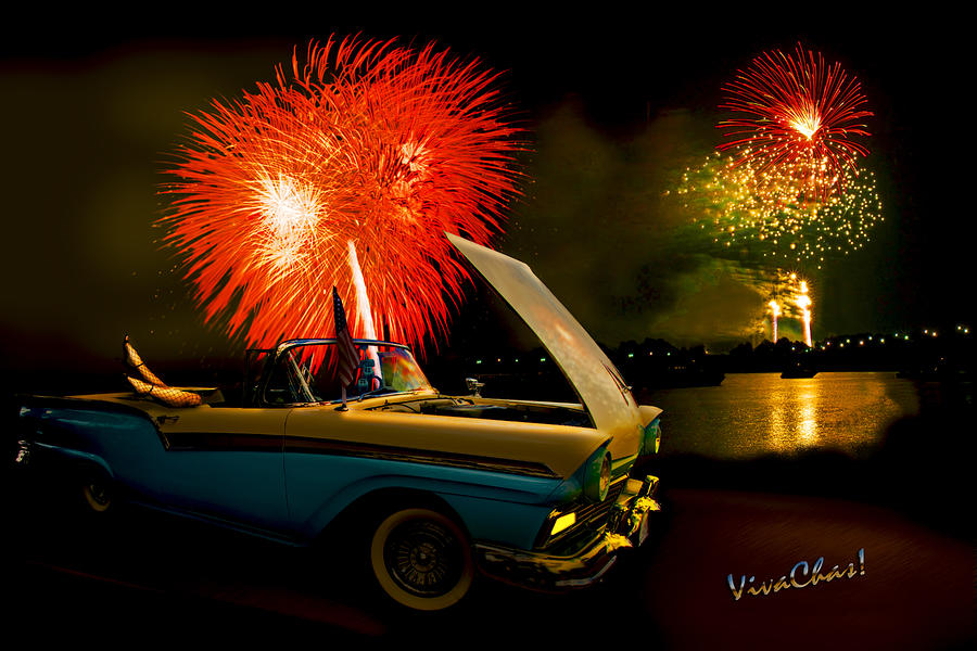 1957 Fairlane Convertible A Night To Remember Photograph by Chas Sinklier