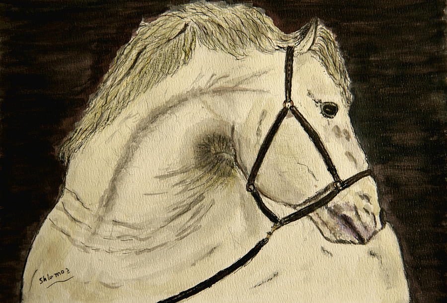 A Noble Horse. Painting by Shlomo Zangilevitch