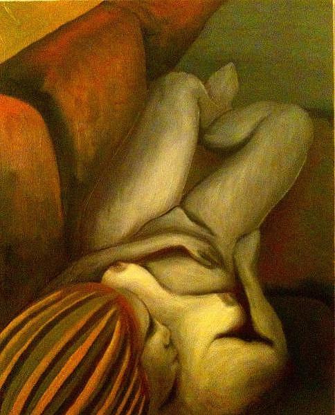 Nude Painting - A nude by Ronald Lee