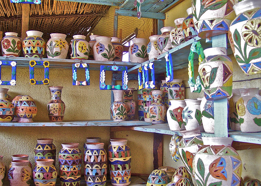 A Oaxaca Pottery Shop Photograph by Michael Peychich