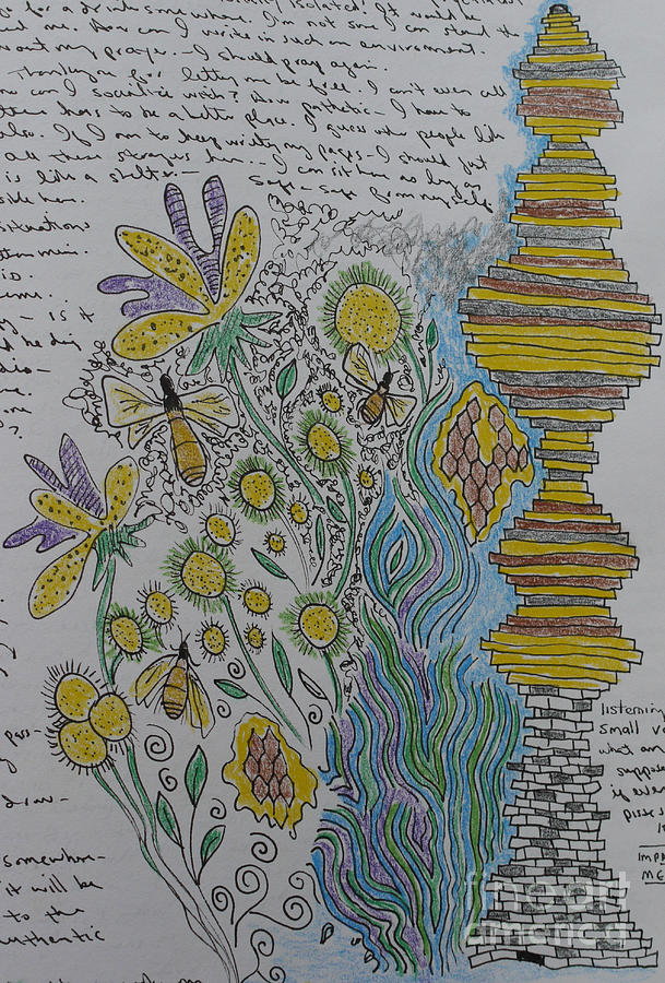 A Page from my Journal Drawing by Heather Hennick
