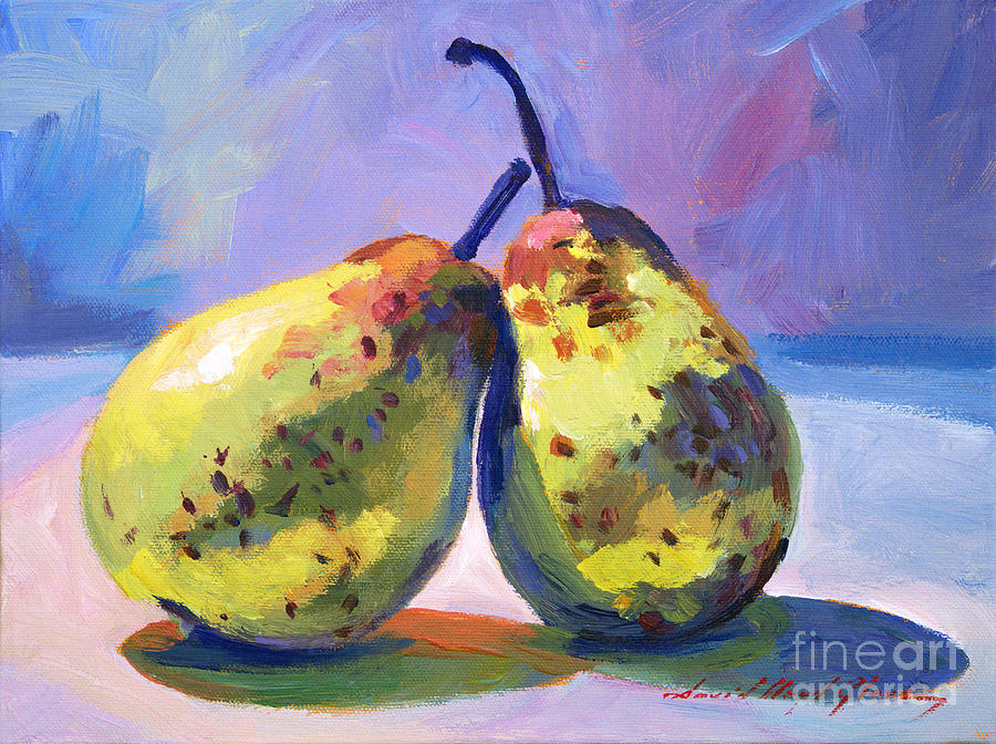Still Life Painting - A Pair of Pears by David Lloyd Glover