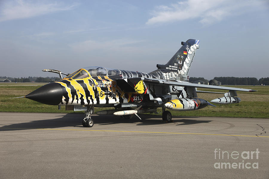 Transportation Photograph - A Panavia Tornado Aircraft With Special by Timm Ziegenthaler