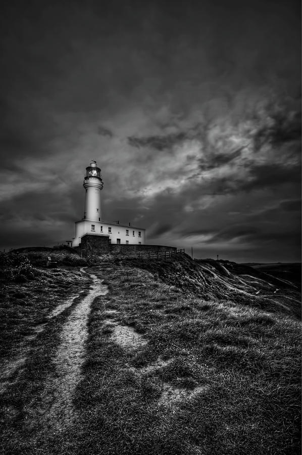 Lighthouse Photograph - A Path To Enlightment BW by Evelina Kremsdorf