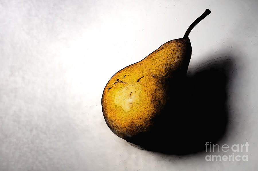Abstract Photograph - A Pear Alone by Dan Holm