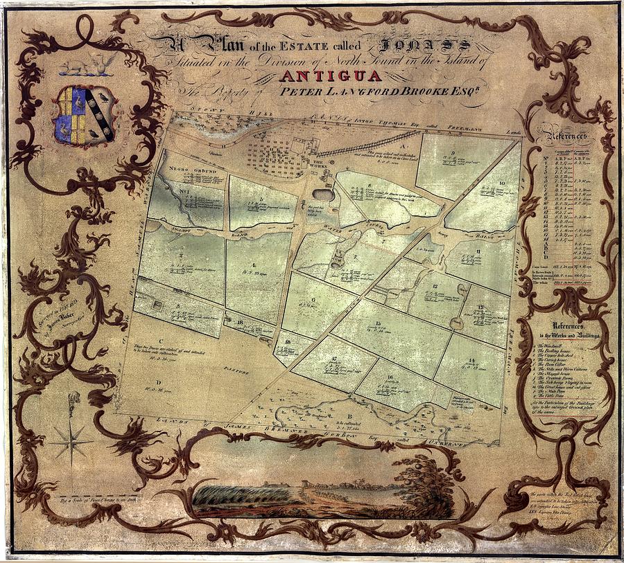 A Plan Of An English Colonists Estate Photograph by Everett
