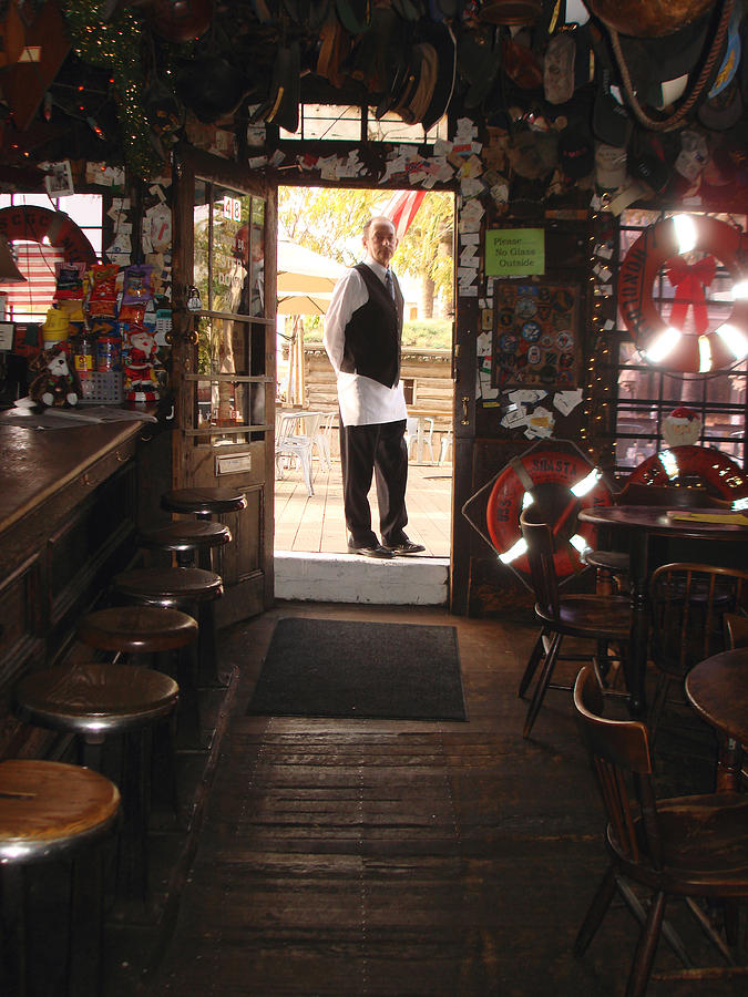A portrait of a bartender Pyrography by Hiroko Sakai