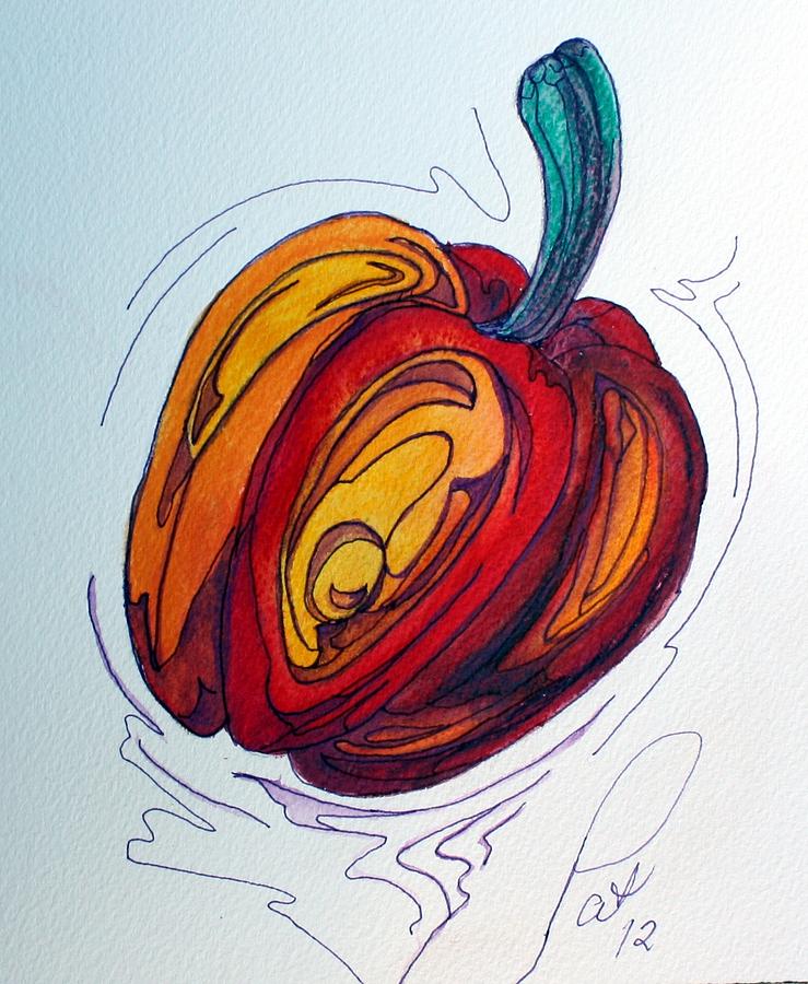 A pretty pepper Painting by Pat Purdy