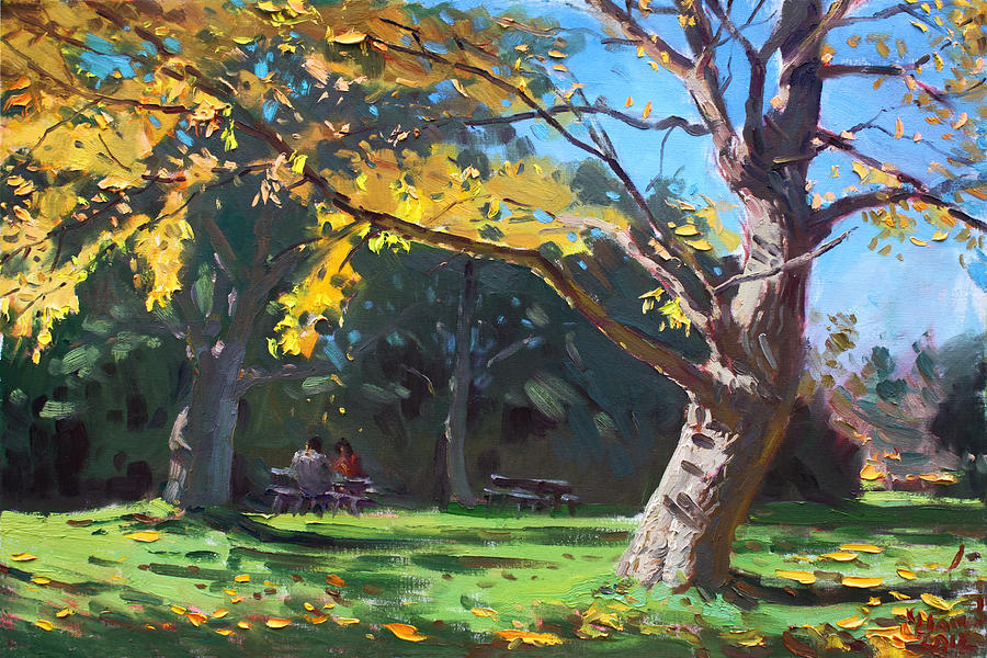 Fall Painting - A Quiet Fall Afternoon by Ylli Haruni