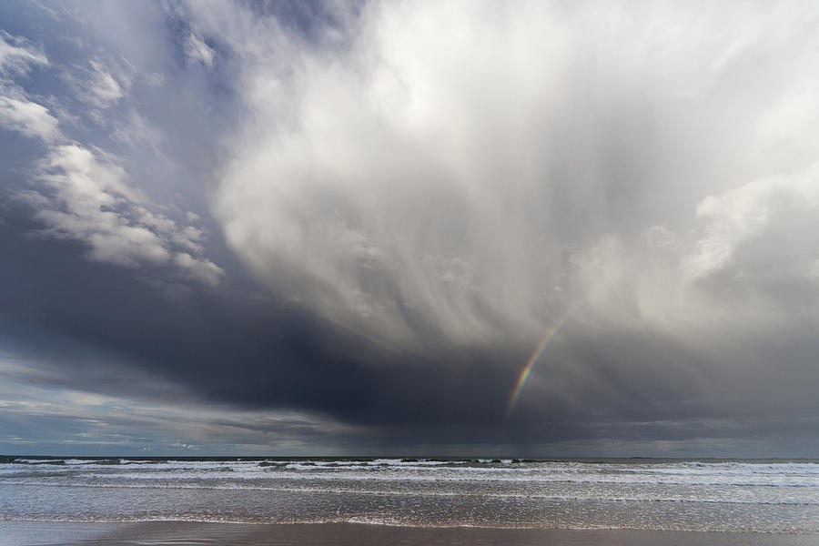 A Rainbow In The Dark Clouds Photograph by John Short - Fine Art America