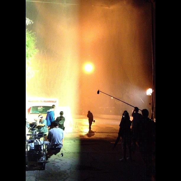 Instagram Photograph - A Rainy Night Of Filming by Ric Spencer