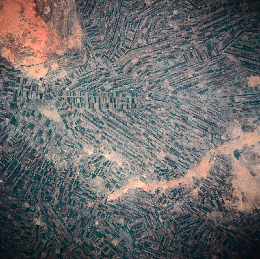 Space Photograph - A Satellite View Of A Farming Landscape by Stockbyte