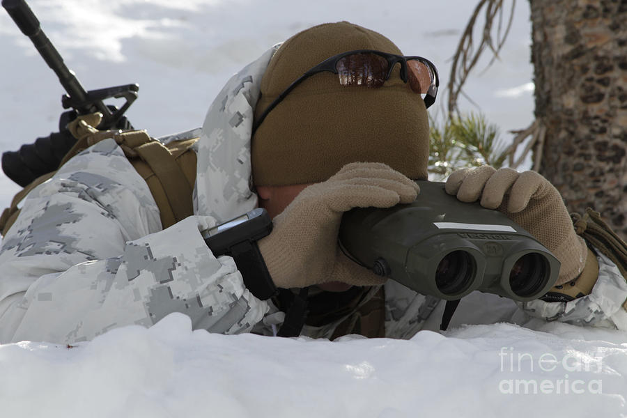 A Scout Sniper Watches To See Any Photograph by Stocktrek Images