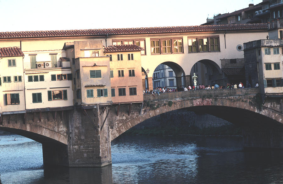 A Section of the Ponte Vecchio Bridge Florence Italy Photograph by Tom Wurl