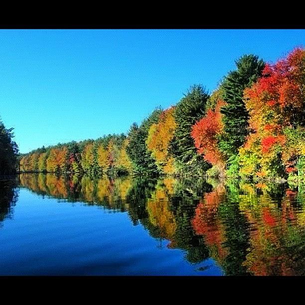 Fall Photograph - A Shot From #autumn On The #nashuariver by Mark Scheffer