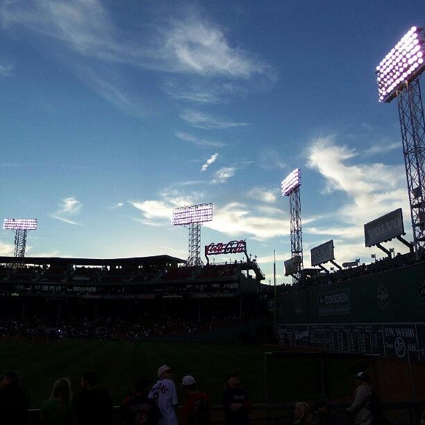 Redsox Photograph - A Sign Summer Is Over: The Sun Setting by Paul Harvey