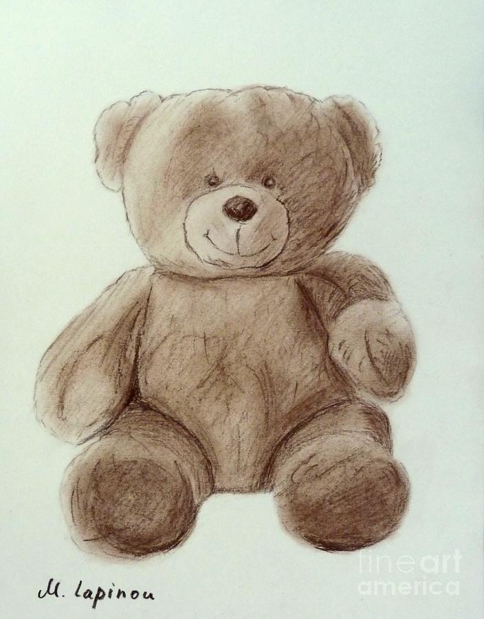 A Sketch Of A Teddy Drawing by Maria Malevannaya
